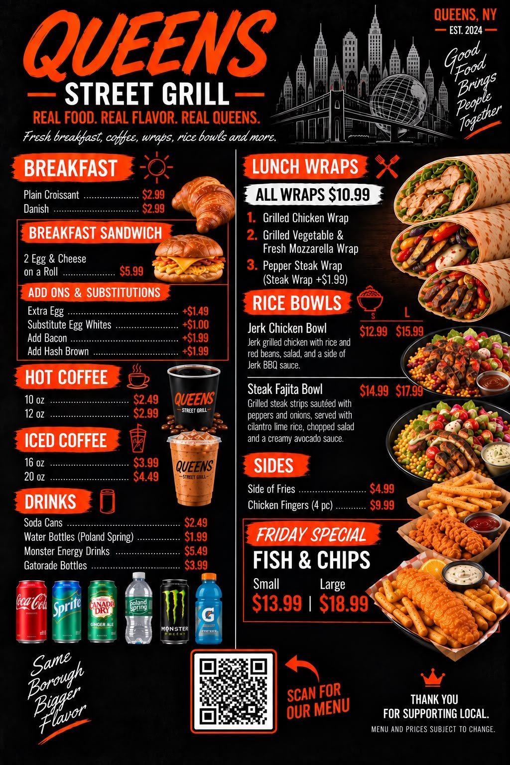 Queens Street Grill Menu